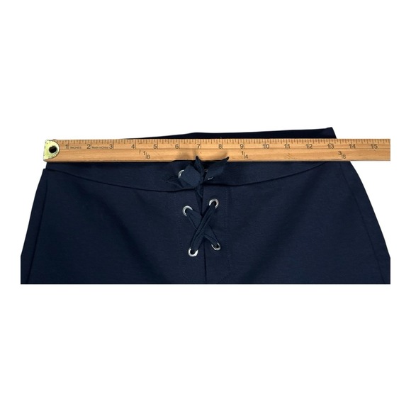 Zara‎ Women's Black High Waisted Wide Drawstring Pull On Leg Crop Pants Size S - Picture 6 of 11